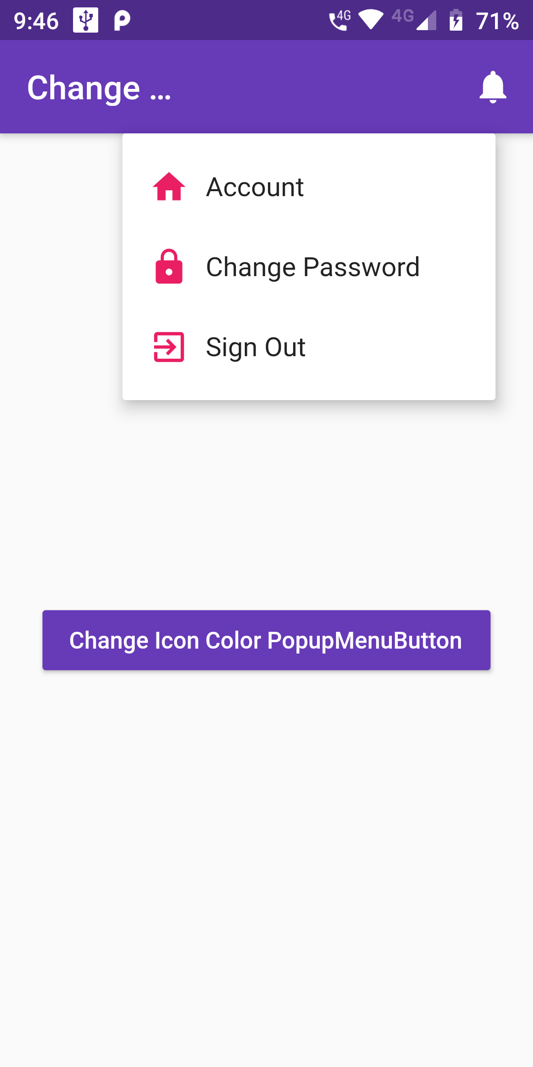 How To Change Icon Color Popup Menu Button In Flutter App