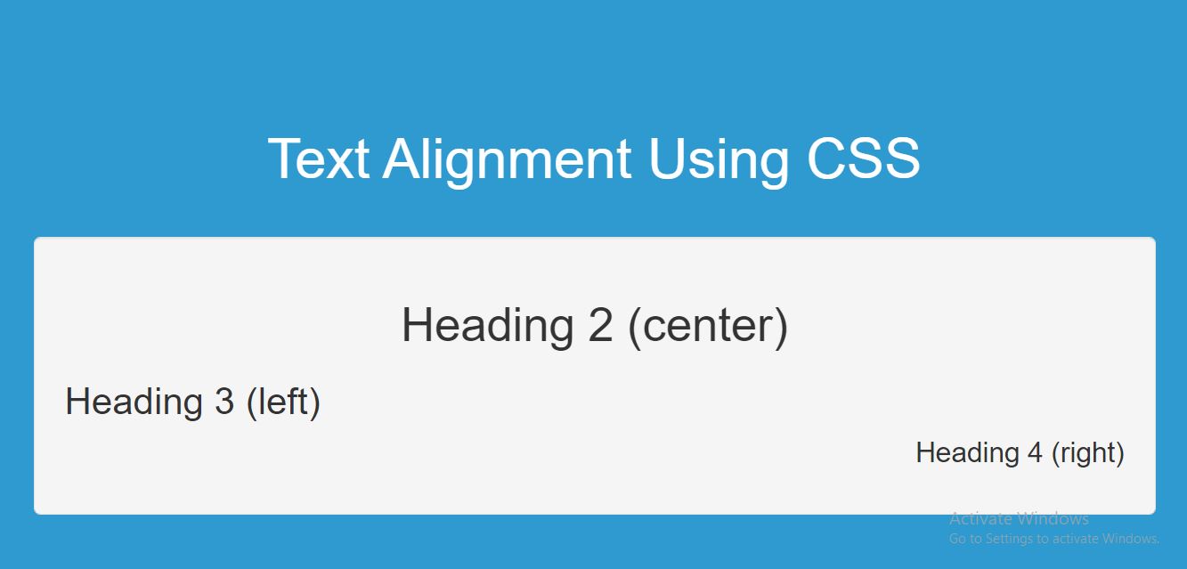 css text alignment options