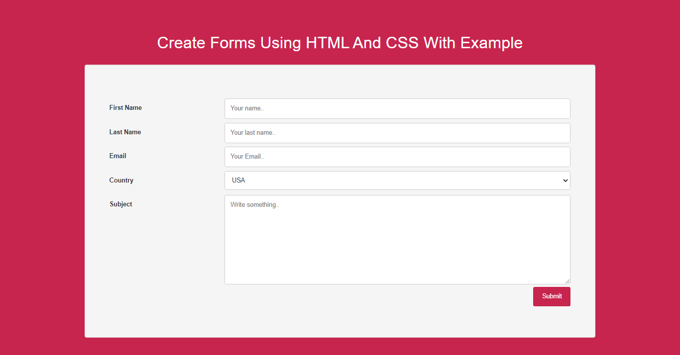 How Do I Create Responsive Forms Using Html And Css 2473