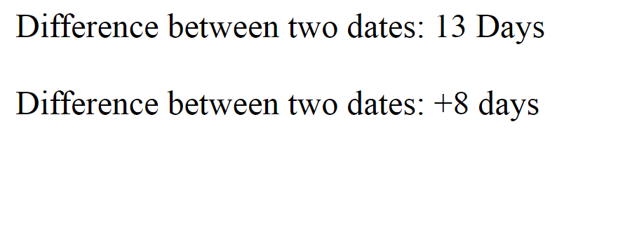 Program To Find The Number Of Days Between Two Dates In PHP