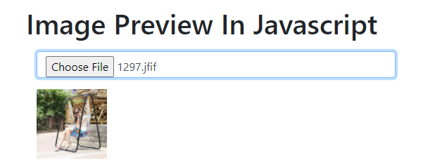 How To Preview Image Before Uploading Using Javascript