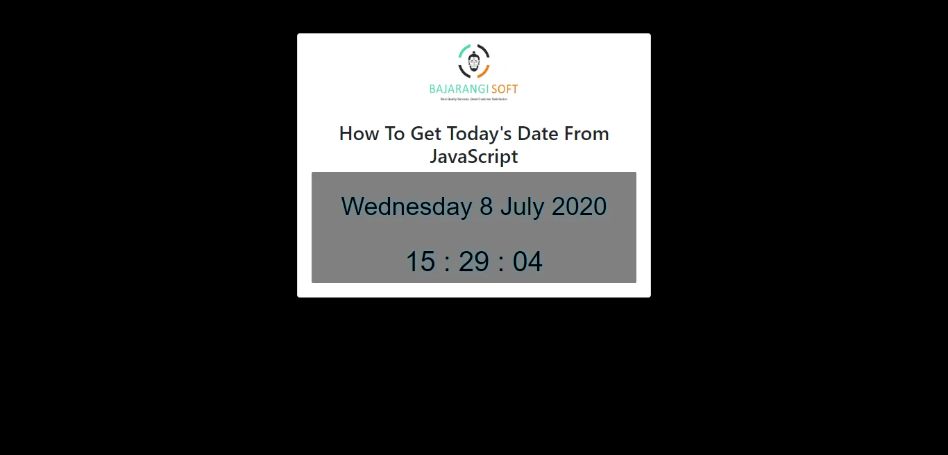get today date with javascript