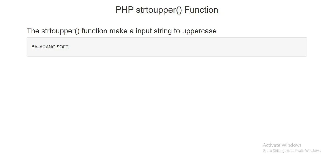 PHP strtoupper Function with example