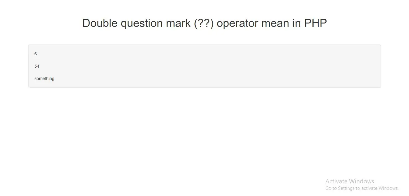 Double question mark operator