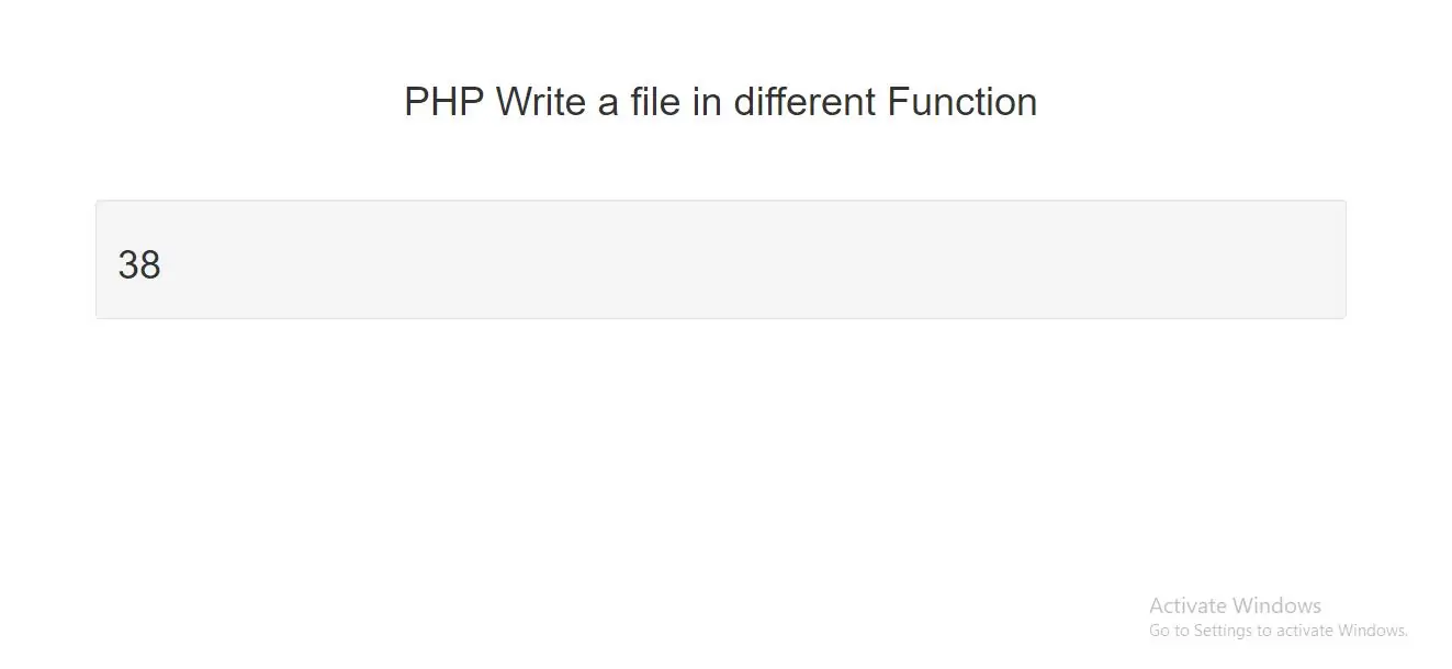 How to write a file in PHP