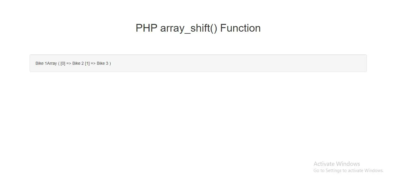 PHP array shift  Function with example