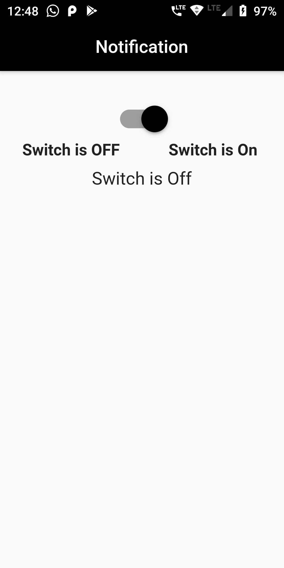 Flutter Switch example