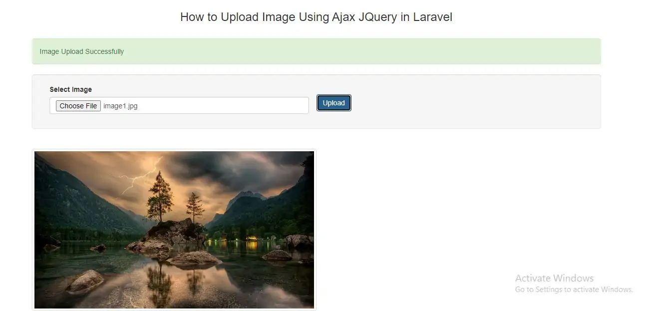 How To Upload Image In Laravel Using Jquery