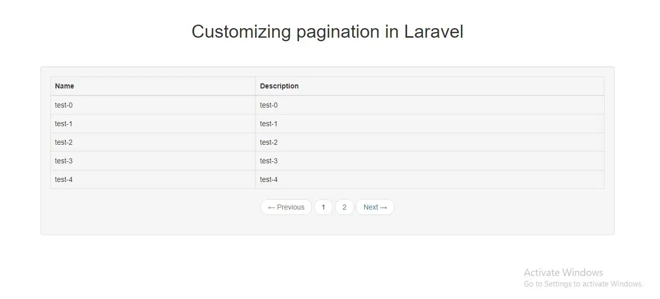 How to Create Simple Customizing Pagination with laravel