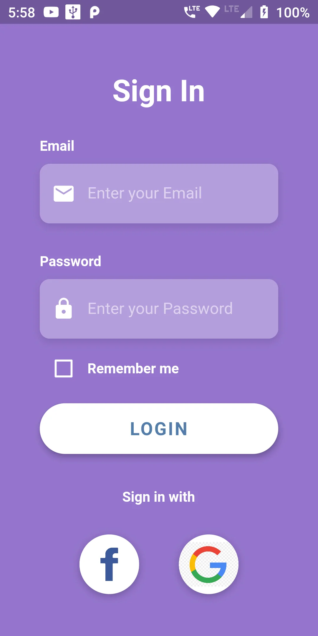 Learn Login Page With Checkbox  In Flutter Android App
