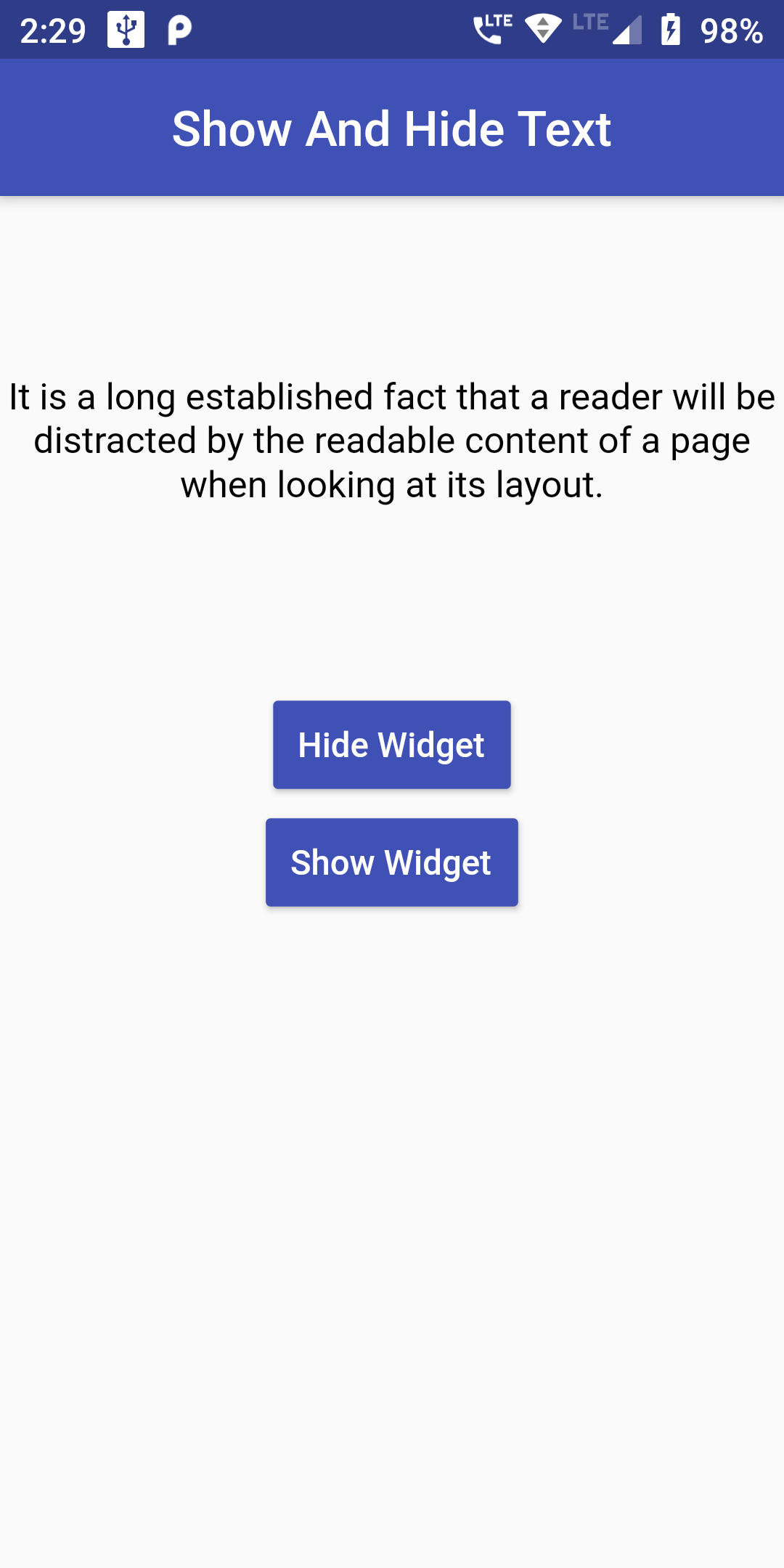 How To Create Hide And Show Text In Flutter Android