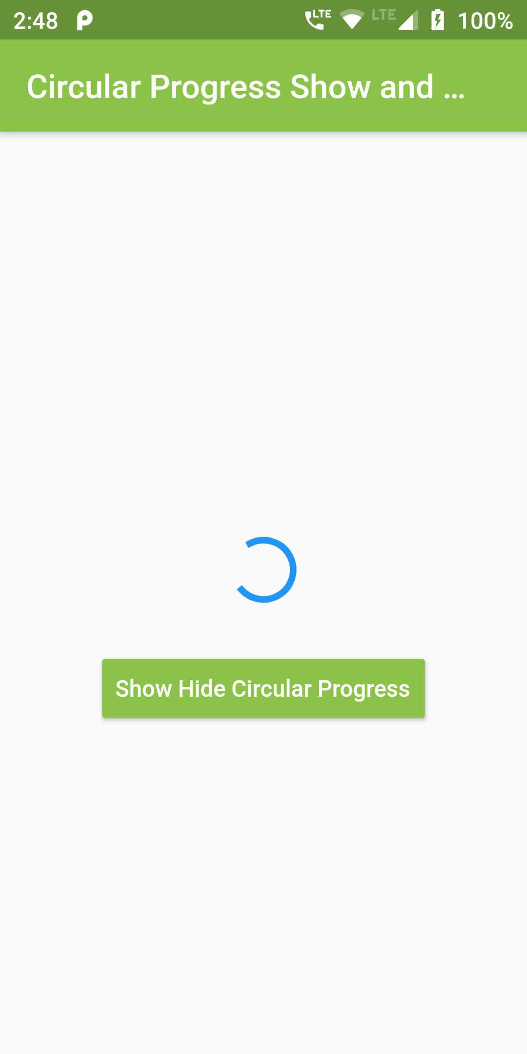 Show And Hide Circular Progress Indicator In Flutter App