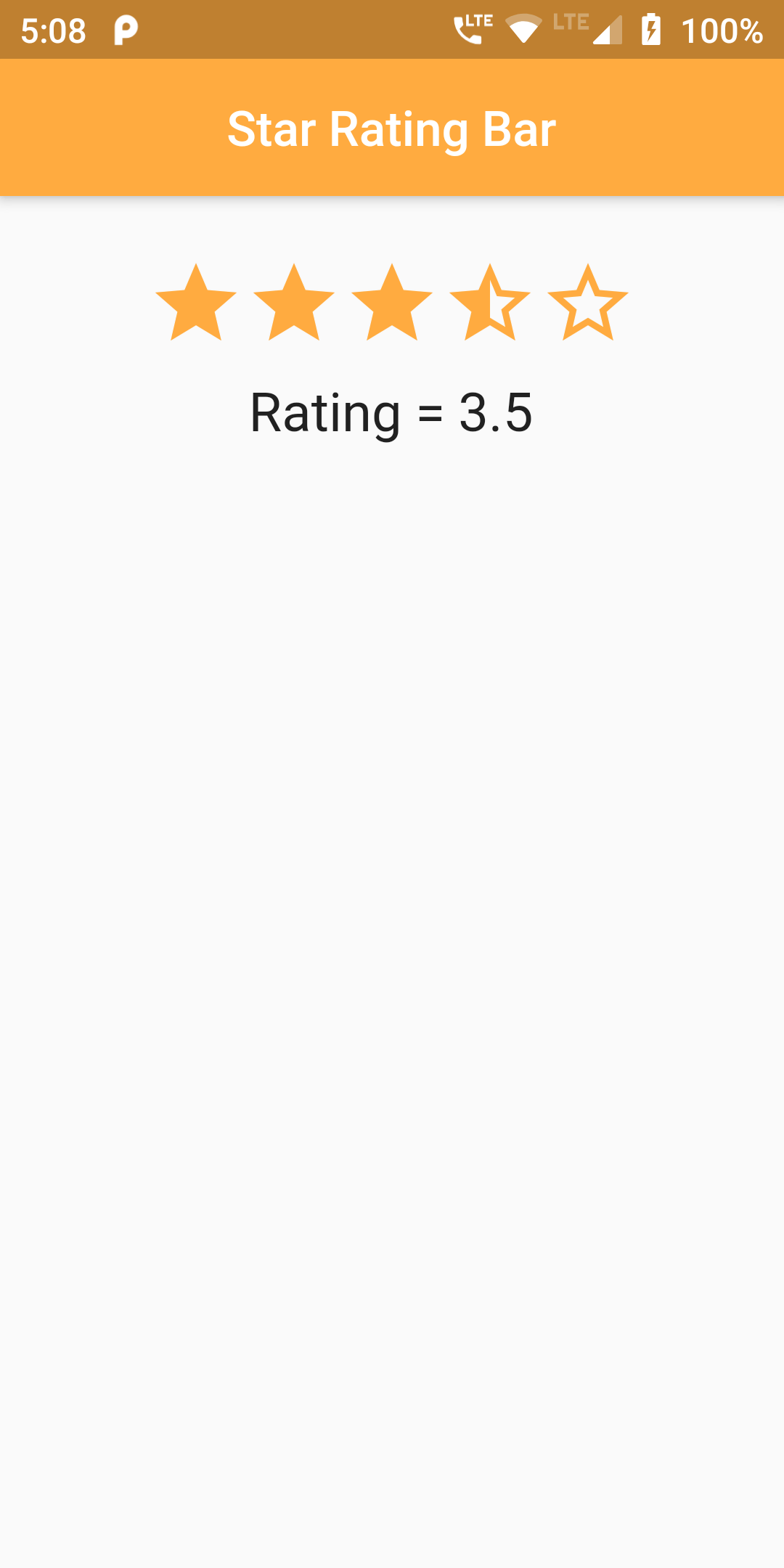 Learn How To Create 5 Star Rating Bar In Flutter App