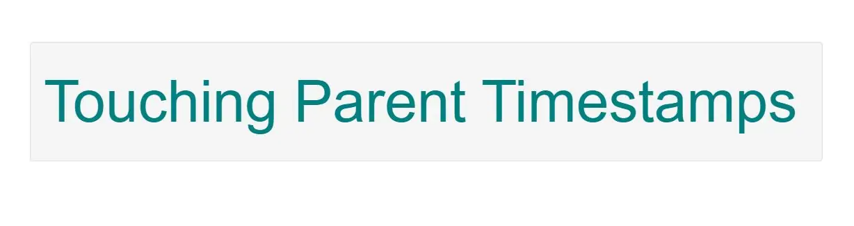 What Is Touching Parent Timestamps In Laravel With Example