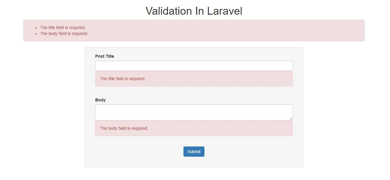 What Is The Use Of Validation In Laravel With Example