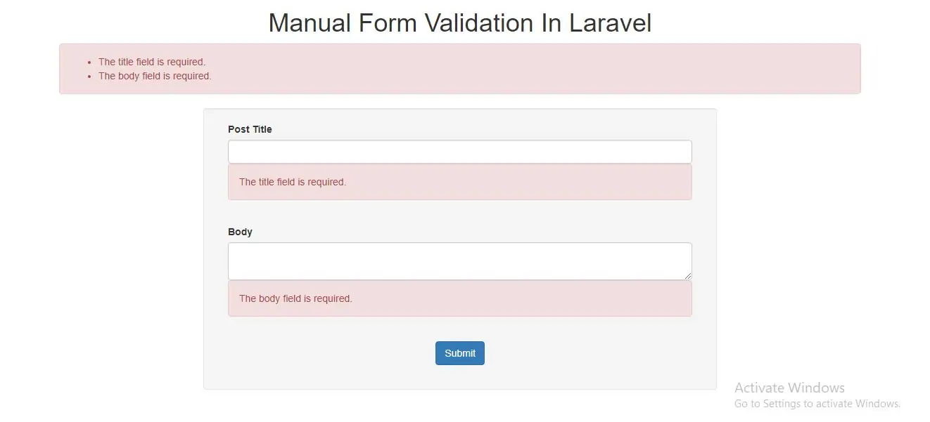 How To Create Manual Validators In Laravel With Example