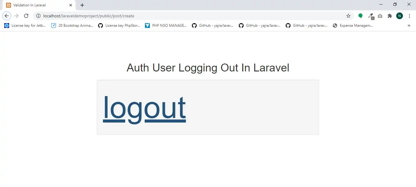 How Auth User Can Log Out In Laravel With Examples