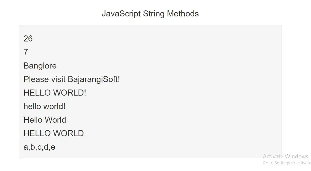 What Are The Different Types Of String Methods In JavaScript