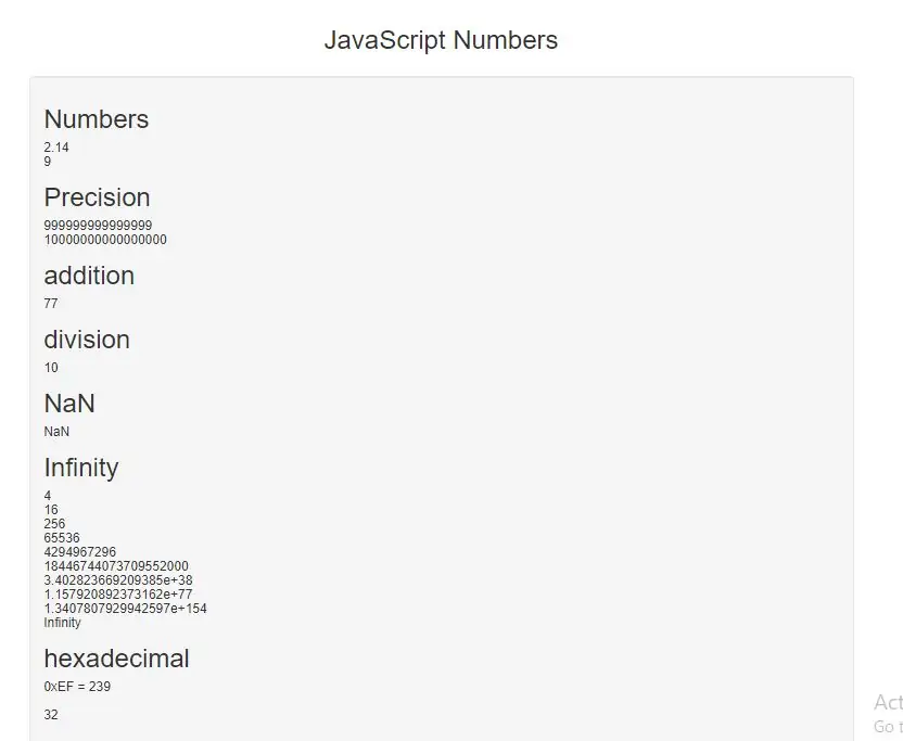 How Can I Define Numbers In JavaScript With Examples