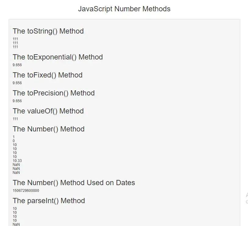 What Are The Different Types Of Number Methods In JavaScript