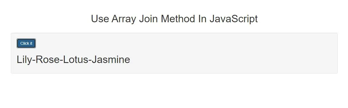 How Can I Use Array Join Method In JavaScript With Example