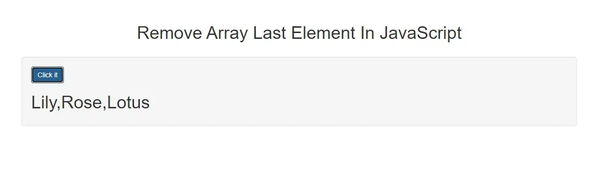 How To Remove Array Last Element In JavaScript With Example