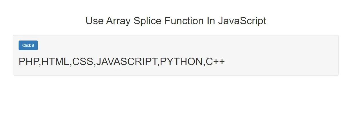 How To Use Array Splice Function In JavaScript With Example