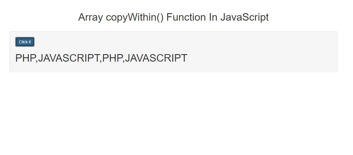 How To Use Array copyWithin Function In JavaScript