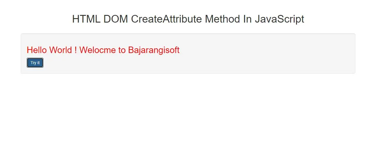 How To Use HTML DOM CreateAttribute Method In JavaScript