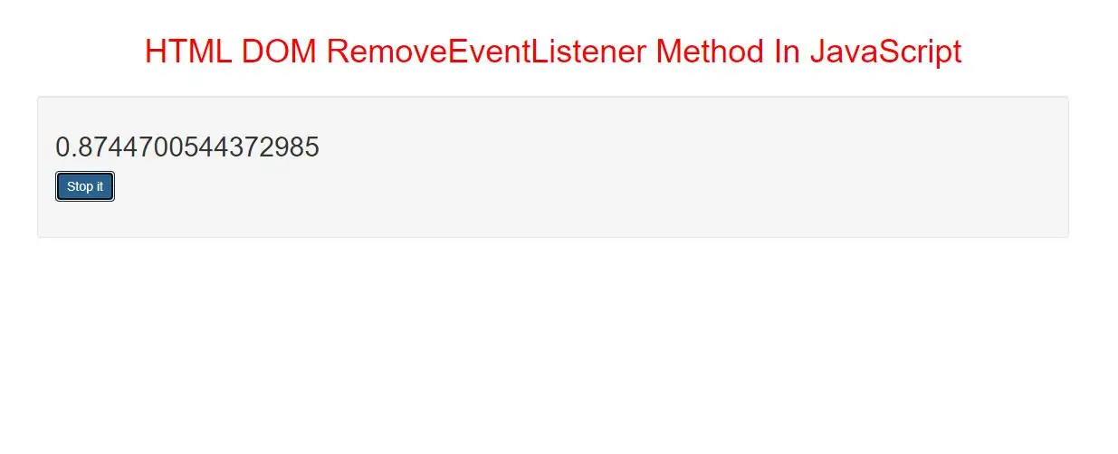 How To Use HTML DOM RemoveEventListener Method In JavaScript