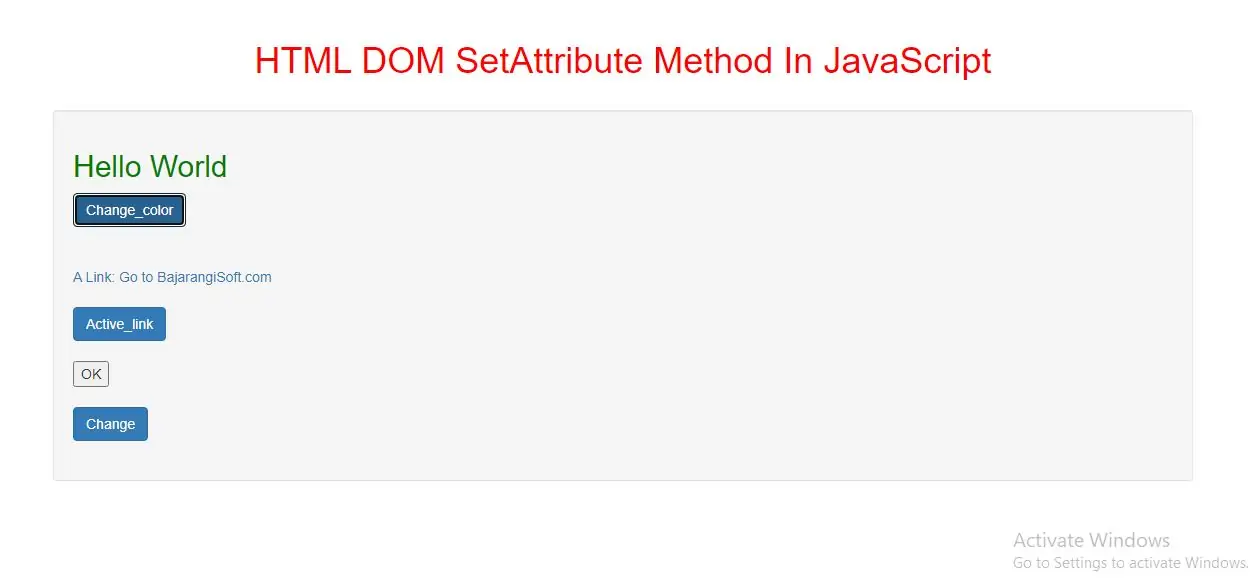 How To Use HTML DOM SetAttribute Method In JavaScript