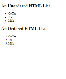 HTML Lists