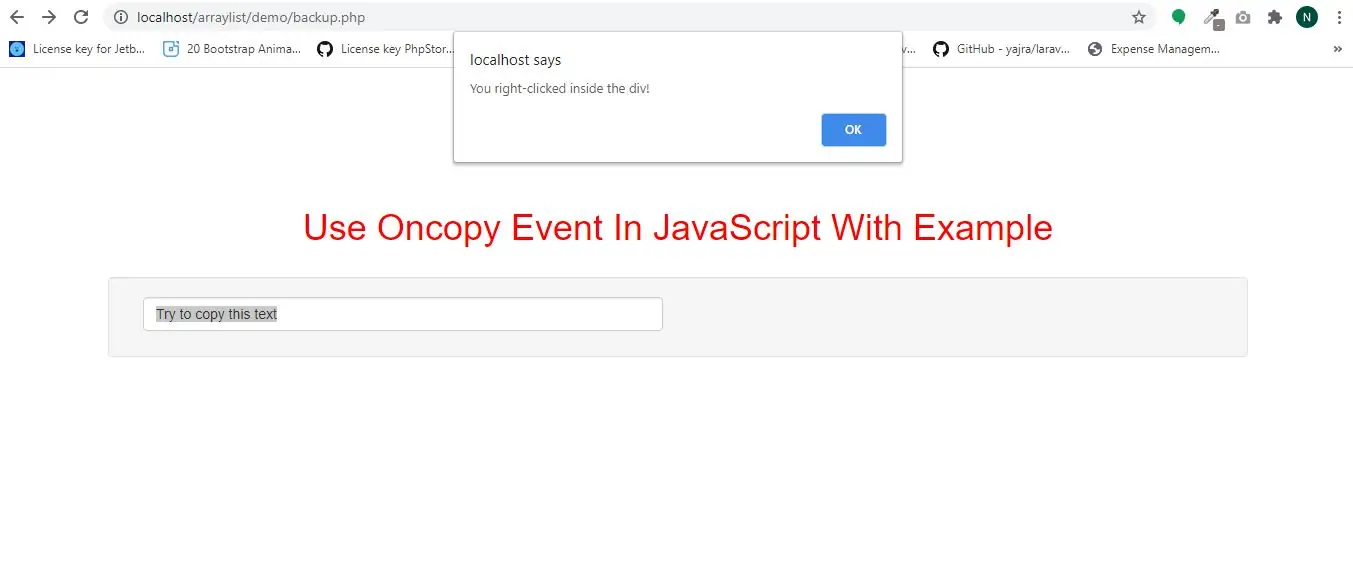 How To Use Oncopy Event In JavaScript With Example