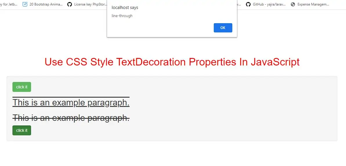 How To Use CSS Style TextDecoration Properties In JavaScript
