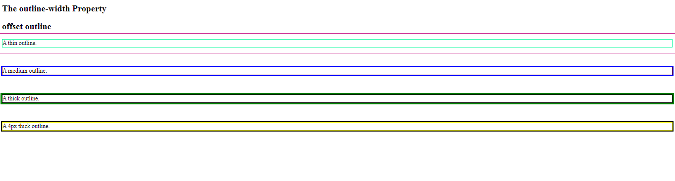 CSS Outline