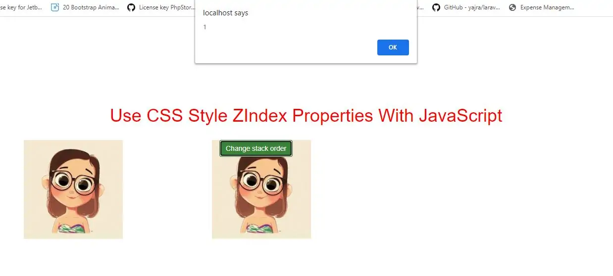 How To Use Style ZIndex Properties With JavaScript
