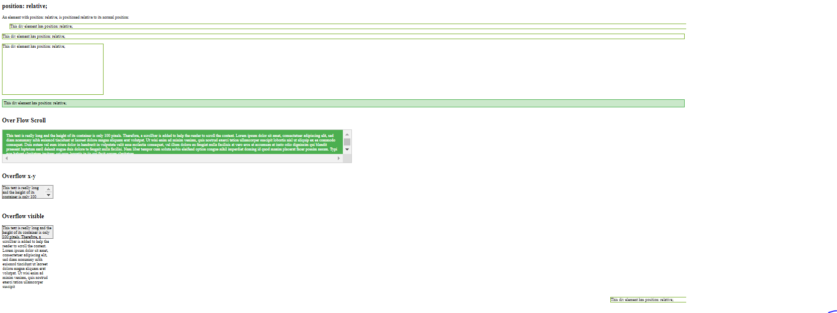 CSS Float and Overflow and Position