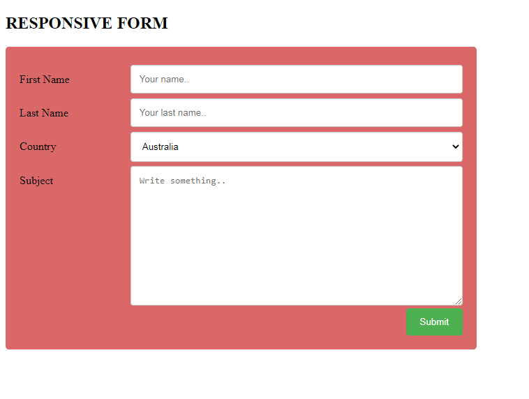 CSS Form