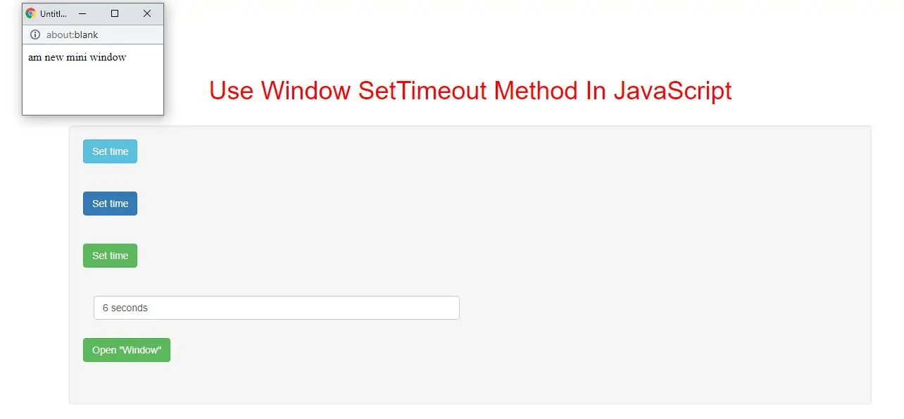 How To Use Window SetTimeout Method In JavaScript