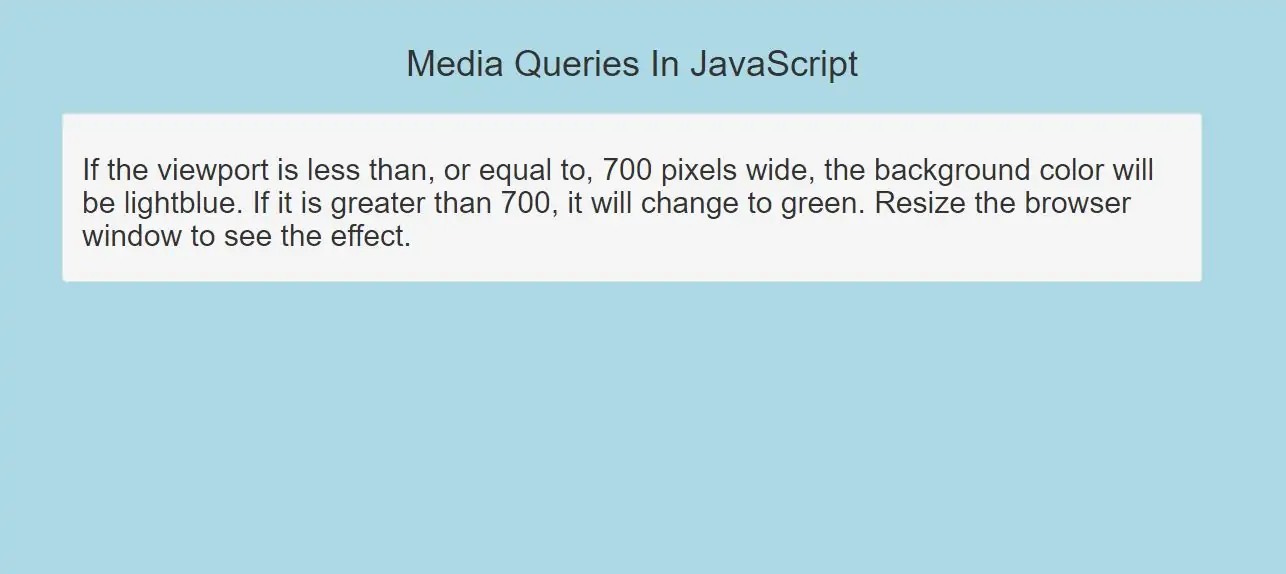 How To Create Media Queries In JavaScript With Example