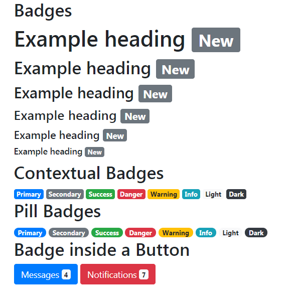 Bootstrap Badges