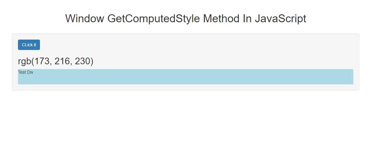 How To Use Window GetComputedStyle Method In JavaScript