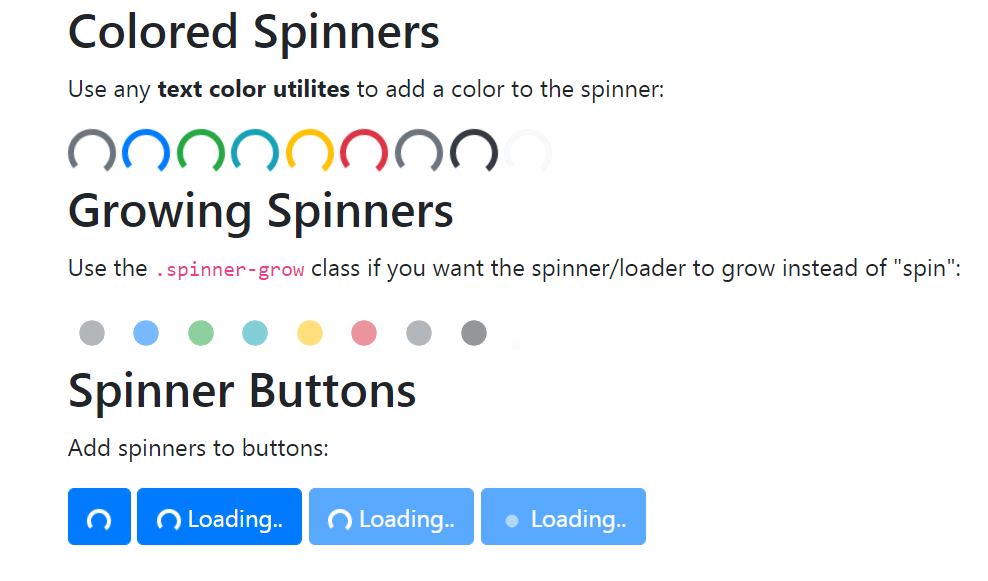 Bootstrap Spinners