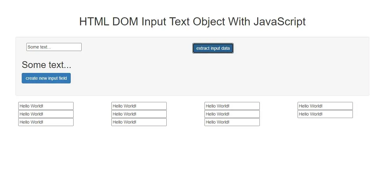 How To Use HTML DOM Input Text Object With JavaScript