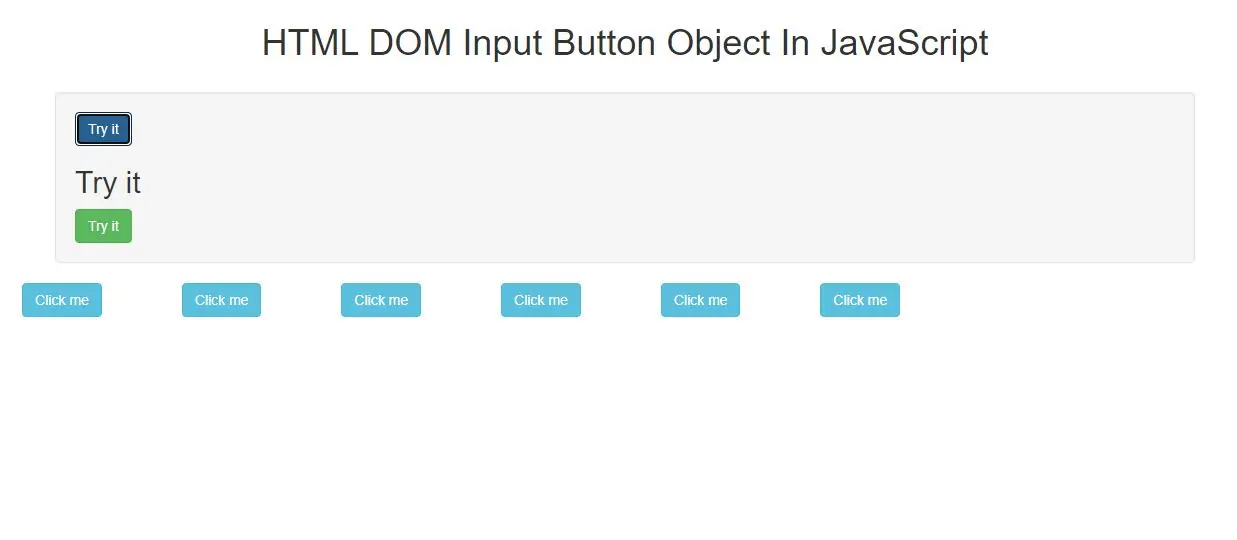 How To Use HTML DOM Input Button Object In JavaScript
