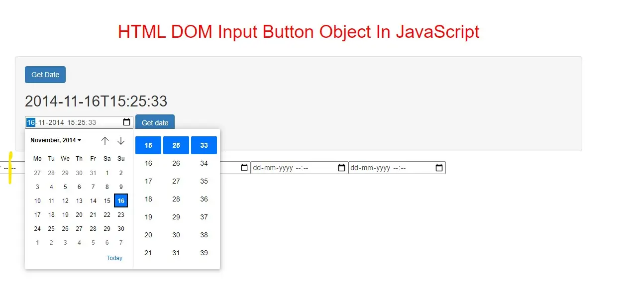 How To Use HTML DOM Input DatetimeLocal Object In JavaScript