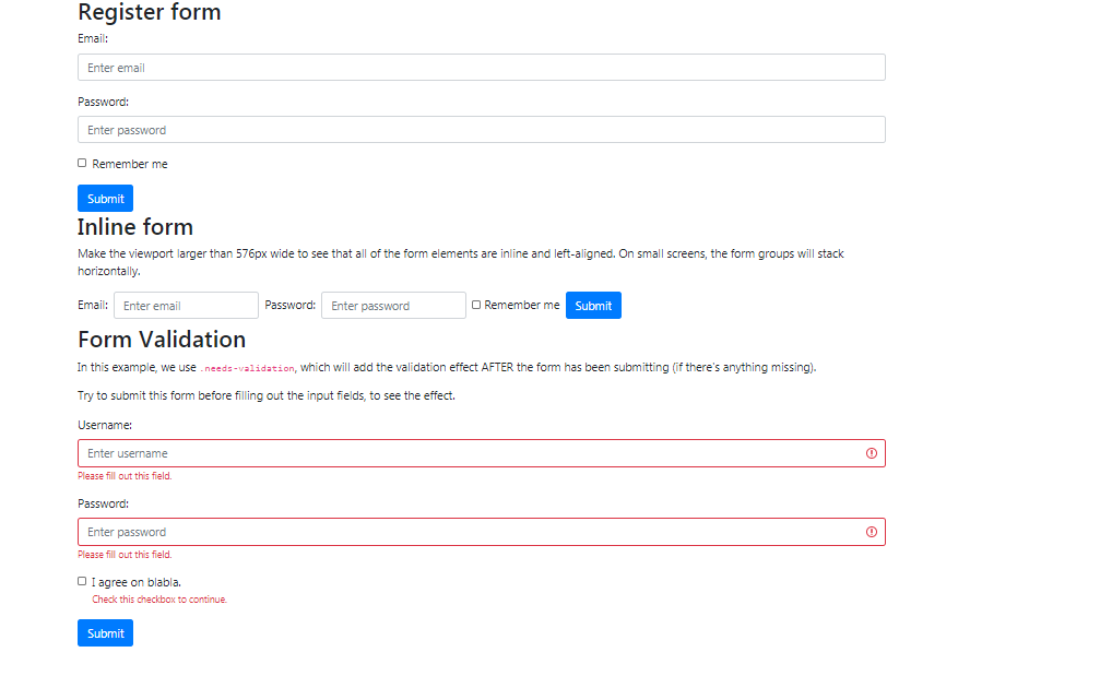 Bootstrap Forms