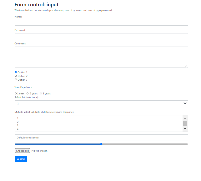 Bootstrap Inputs