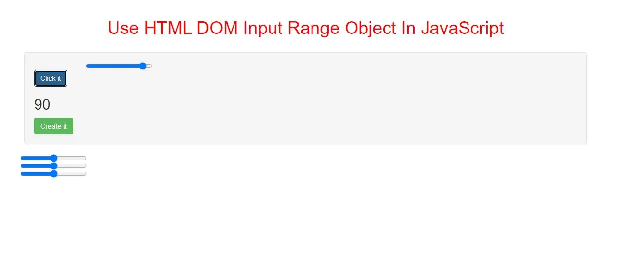 How To Use HTML DOM Input Range Object In JavaScript