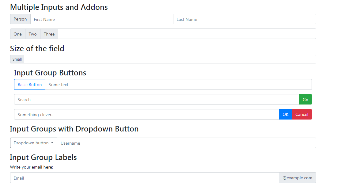 Bootstrap InputGroups